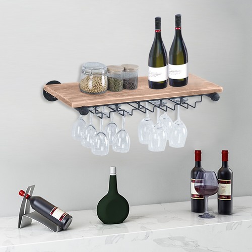 Wooden wine rack - wine, glass