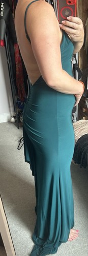 Green fishtail floor length - fishtail,