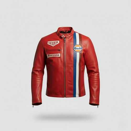 Gulf red biker jacket - biker,