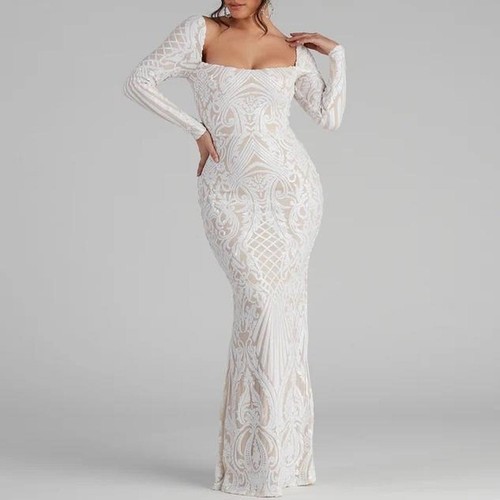 Fab white sequin wedding - sequin,