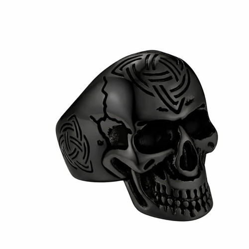 Men skull ring - skull, stainless