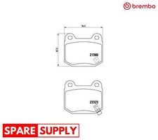 BRAKE PAD SET, DISC BRAKE FOR