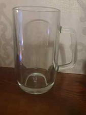 6 PUB BEER GLASSES BEER TANKARD / MUG CLEAR GLASS brand new