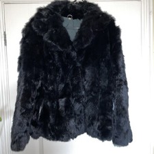 Coney Fur Jacket Black Vintage