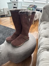 Ladies Skechers Boots Mid Calf Length Size 3 Brown