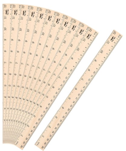 Wooden rulers inch 12 - 12,