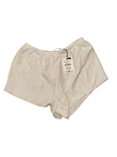 NEW WITH TAGS Beautiful Zara Genuine 100% Silk shorts Ivory PJs pajamas shorts s