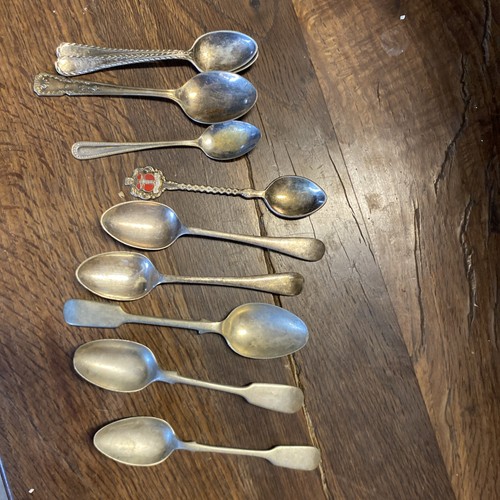 Silver plated tea spoons - plated, spoons,