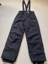 Mens Black Alpine ski trousers/salopettes size large 