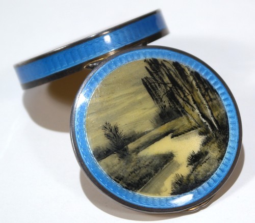 Sterling silver guilloche - silver,