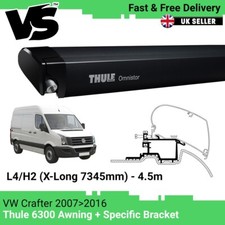 THULE 6300 4.5M AWNING BLACK + ADAPTER TO FIT VW CRAFTER L4/H2 2007-2016