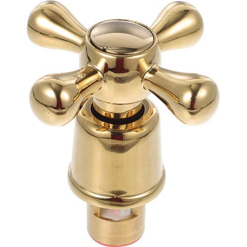 Gold bath tap - gold, cross