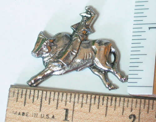 Rodeo man riding bull pin - rodeo,
