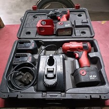 SNAP-ON CTU4410 CORDLESS 3/8" IMPACT GUN 14.4V C/W BATTERIES CHARGER & SPARES