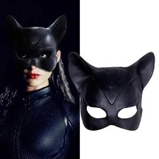 Womens Cosplay Black Catwoman Masks Adult Halloween Panther Cat Latex Mask-Gifts