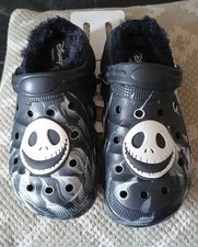 Nightmare Before Christmas Clogs Faux Fur Lined Slippers Jack Skellington Kids