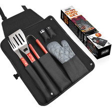7 Pc BBQ Tool Set With Apron