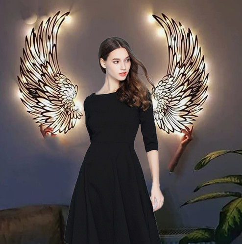 Metal angel wings wall - angel,