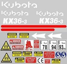Decal Sticker set. KUBOTA