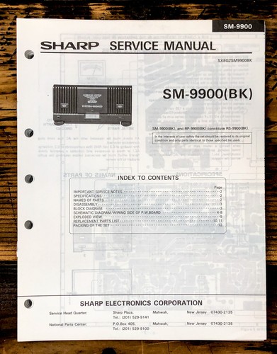 Sharp 9900 amplifier - sharp,