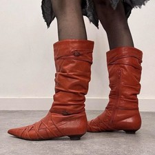 orange leather pointed pixie