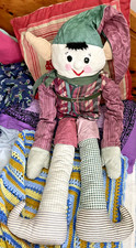 Vintage Elf Large Rag Doll