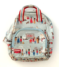 Cath Kidston Kids Mini Backpack Blue London People Bus Red  Oilcloth
