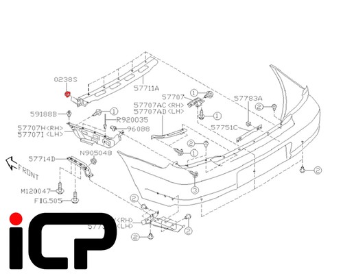 Rear bumper middle bracket - bumper,