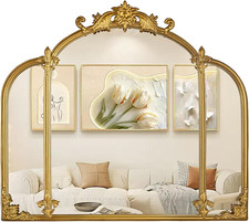24"X22" Gold Arch Wall Mirror
