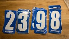Selection Of Blue White Kart Numbers Senior Rotax 2,3,8 And 9