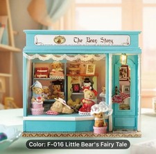 Dolls House kit  "teddy bear store” Craft Kit With touch Lighting System ￼