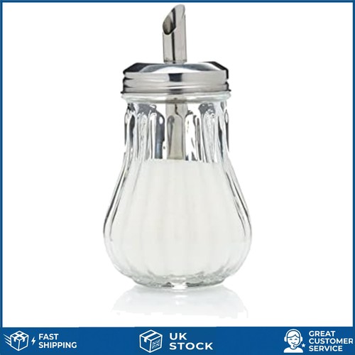 Retro glass sugar dispenser - sugar,