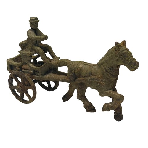 Vintage cast iron horse - cast,