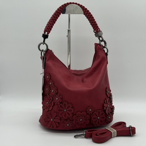 Red shoulder crossbody - red,