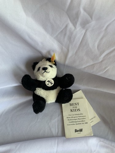 Steiff plush panda keyring - steiff,