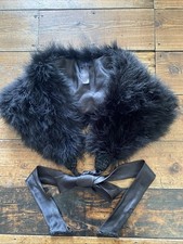 JASPER CONRAN—BLACK FEATHER SHRUG-ONE SIZE-DEBENHAMS