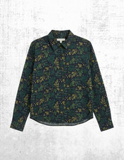 Women’s Seasalt Cotton Shirt Collared Long Sleeve Black Sea Floral Larsa