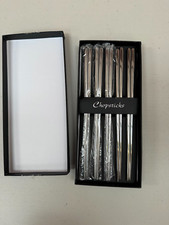 5 Pairs Chopsticks Silver 304