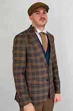 Men’s Brown and Blue Tweed