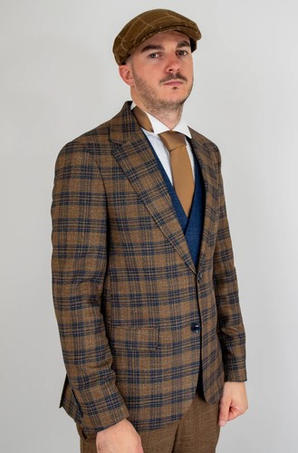 Men brown and blue - men’s, tweed