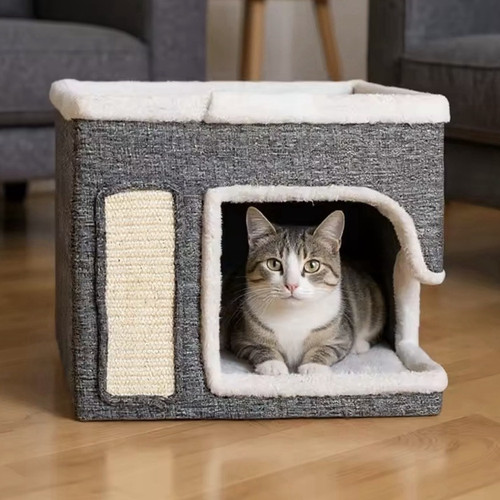 Cat condo cube - cat, with