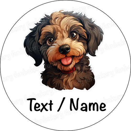 Poodle dog cake topper party - dog,