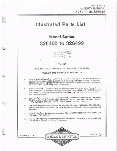 Briggs stratton cyl series - briggs, 1-cyl