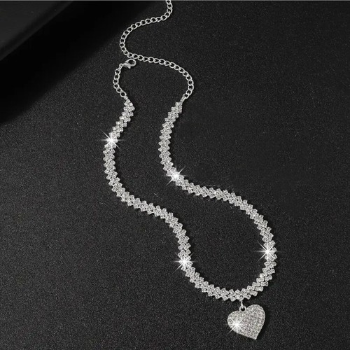 Strass heart rhinestone silver - strass,