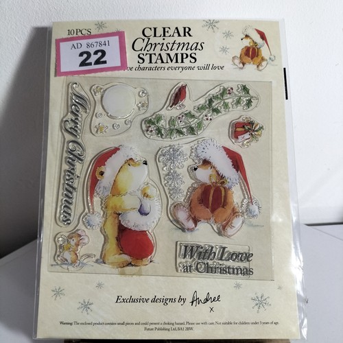 Clear christmas stamps - 10,