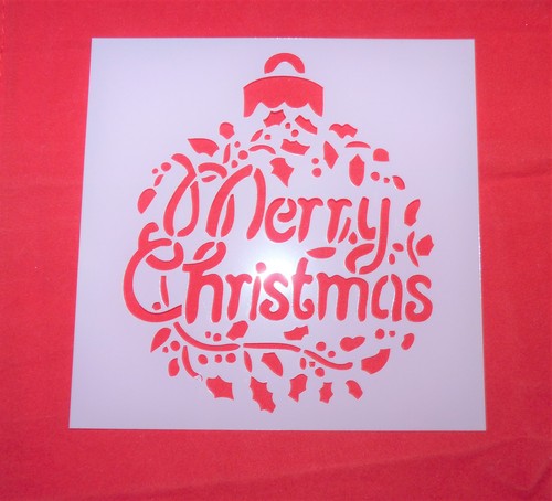 Sheet plastic stencil merry - stencil,