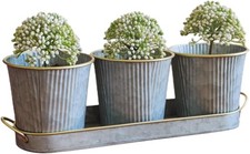Set of 3 Galvanized Windowsill