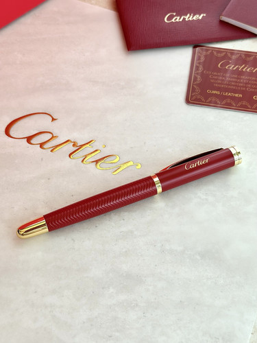 Cartier red striped ballpoint