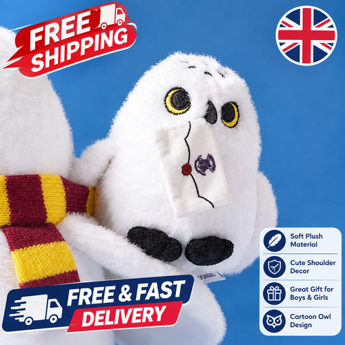 Cartoon hedwig owl plush toy - cartoon,