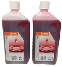 STIHL RED TWO 2 STROKE OIL 2 X 1LTR GENUINE STIHL PREMIUM 2 STROKE OIL TWIN PACK